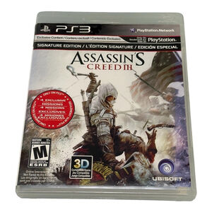 Assassin's Creed III PS3 Signature Edition Complete Case Manual Disc Ubis